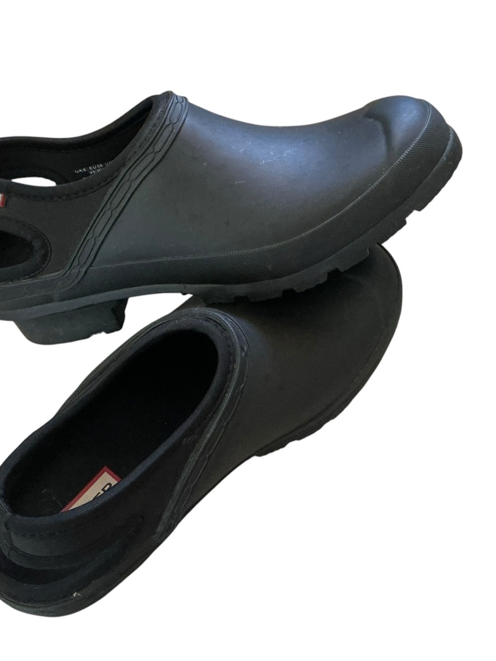 Hunter original play women’s black clogs shoes garden rain casual comfort size 8 - Picture 5 of 9